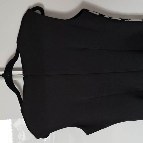 Small san francisco black and white bodycon midi dress aztec pattern - Picture 5 of 7